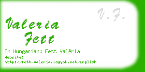valeria fett business card